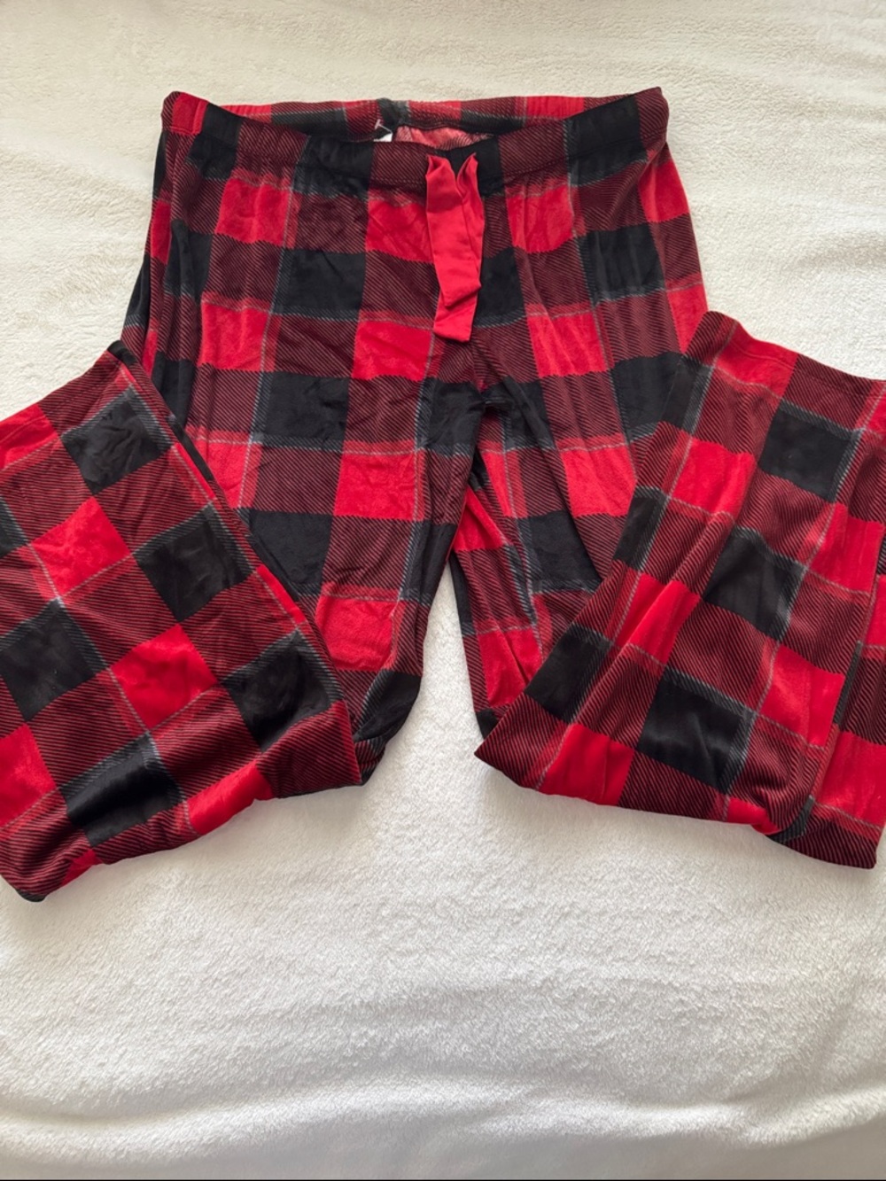 stars above Red and Black Buffalo Plaid Lounge Pants